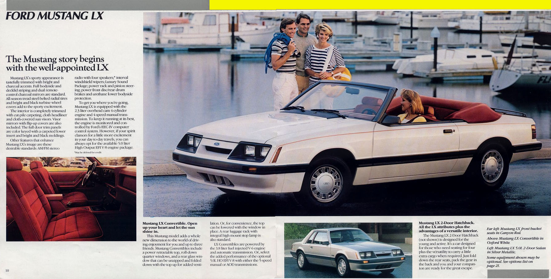 1986 Ford Mustang Brochure Page 7